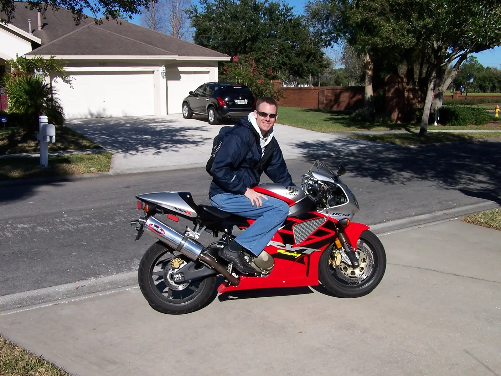 Jason Caulk on motorcycle