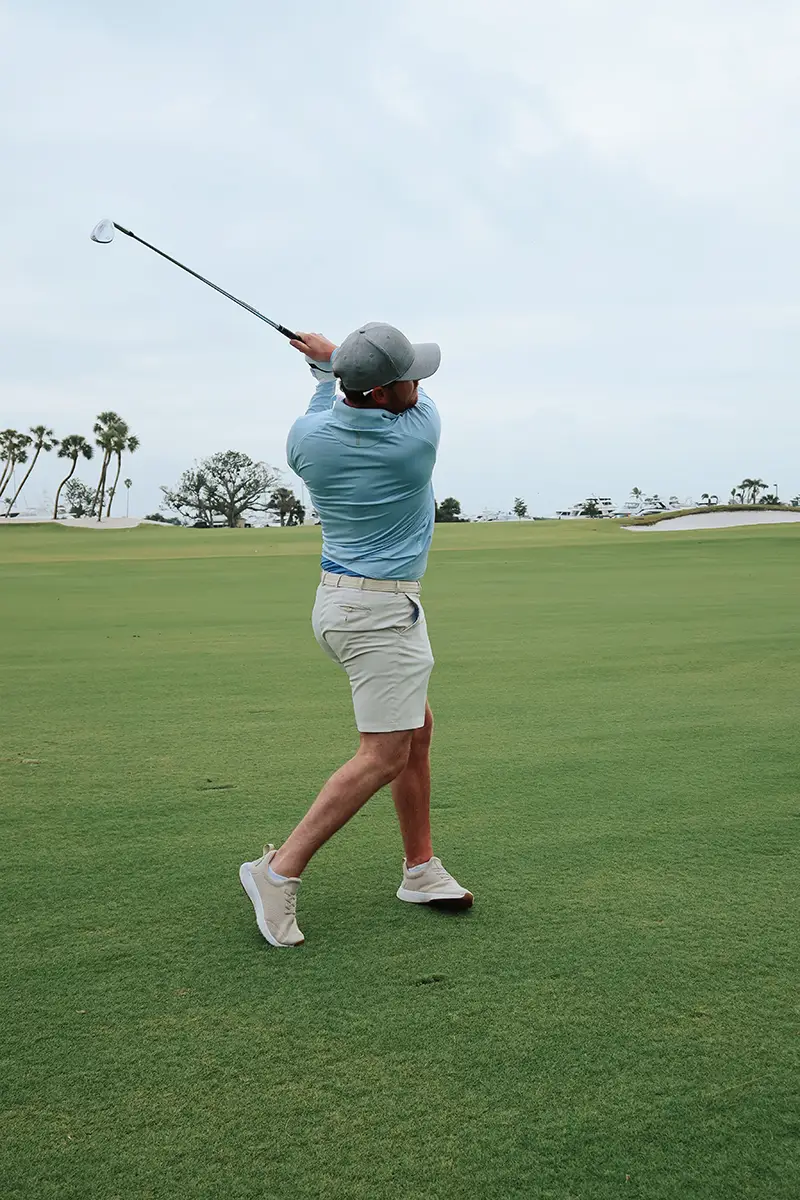 Mason Oberg playing golf