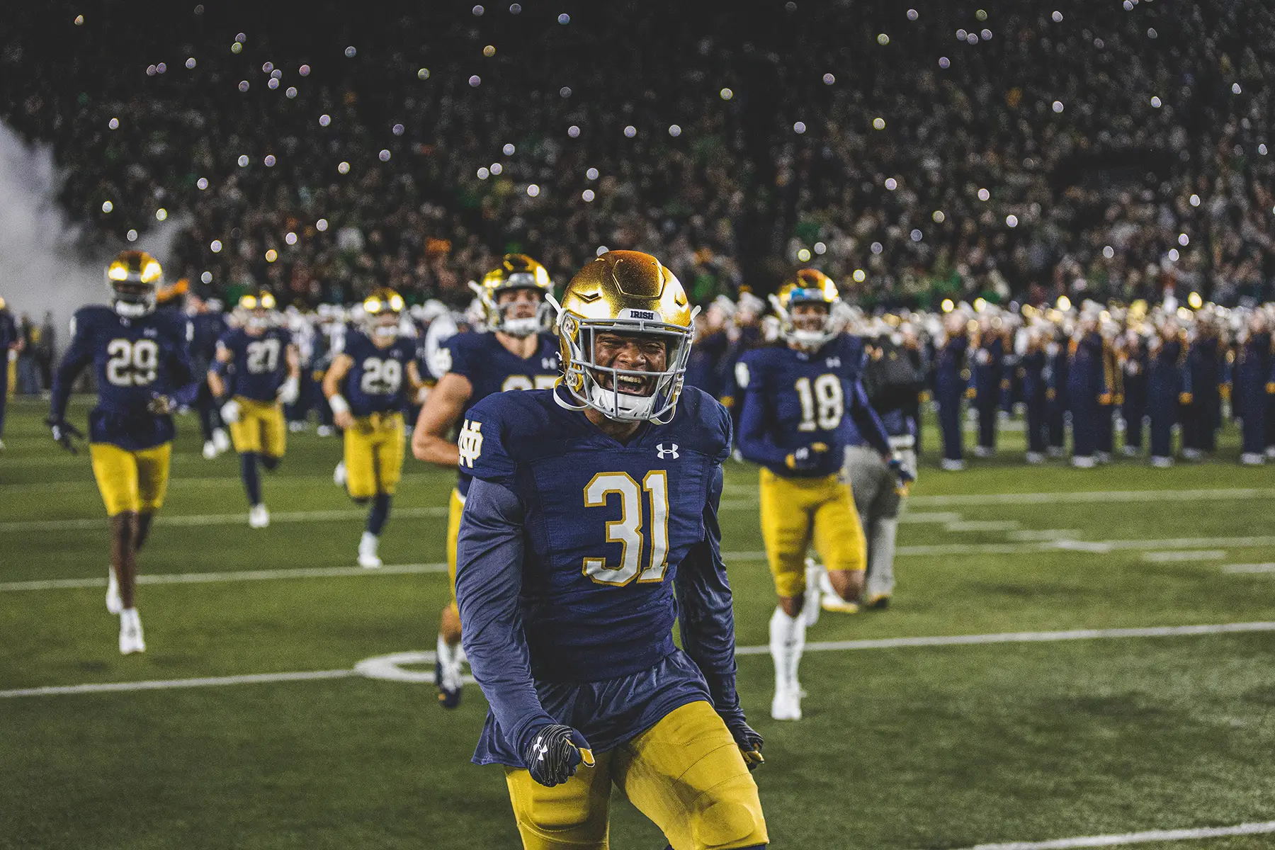 Tyler Wilson playing football at the University of Notre Dame